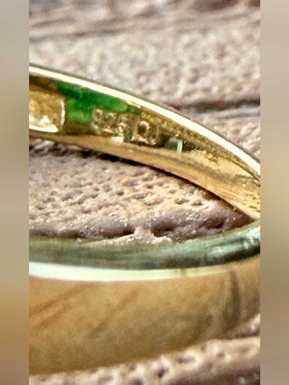 14K Yellow Gold Over Sterling Silver 3.22 CTW AAA Emerald & Diamond Ring Size 7 - Picture 7 of 14
